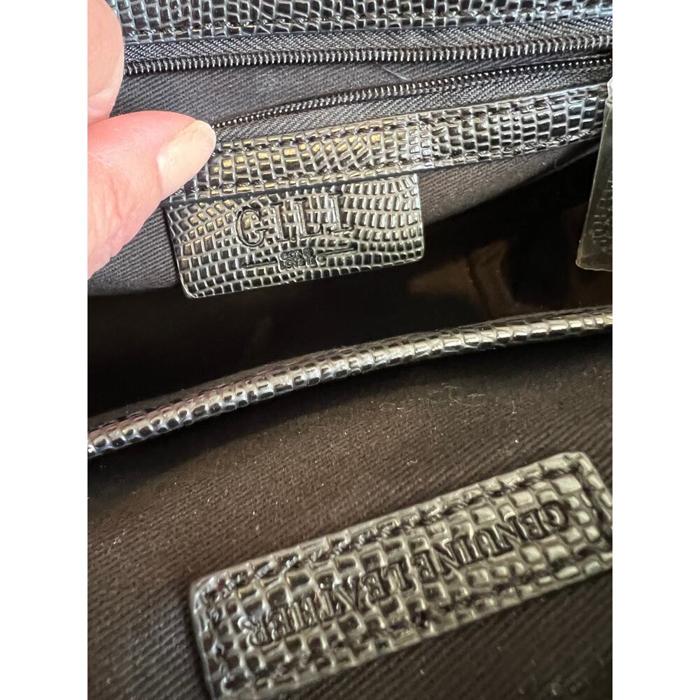 GILI Leather Crossbody Camera Bag Python Animal P… - image 9